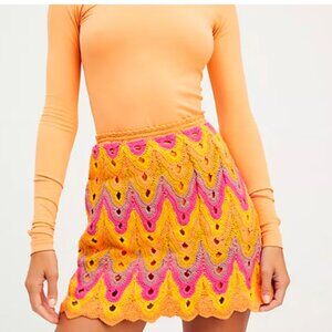 Free People Peach Long Sleeve Women's Top